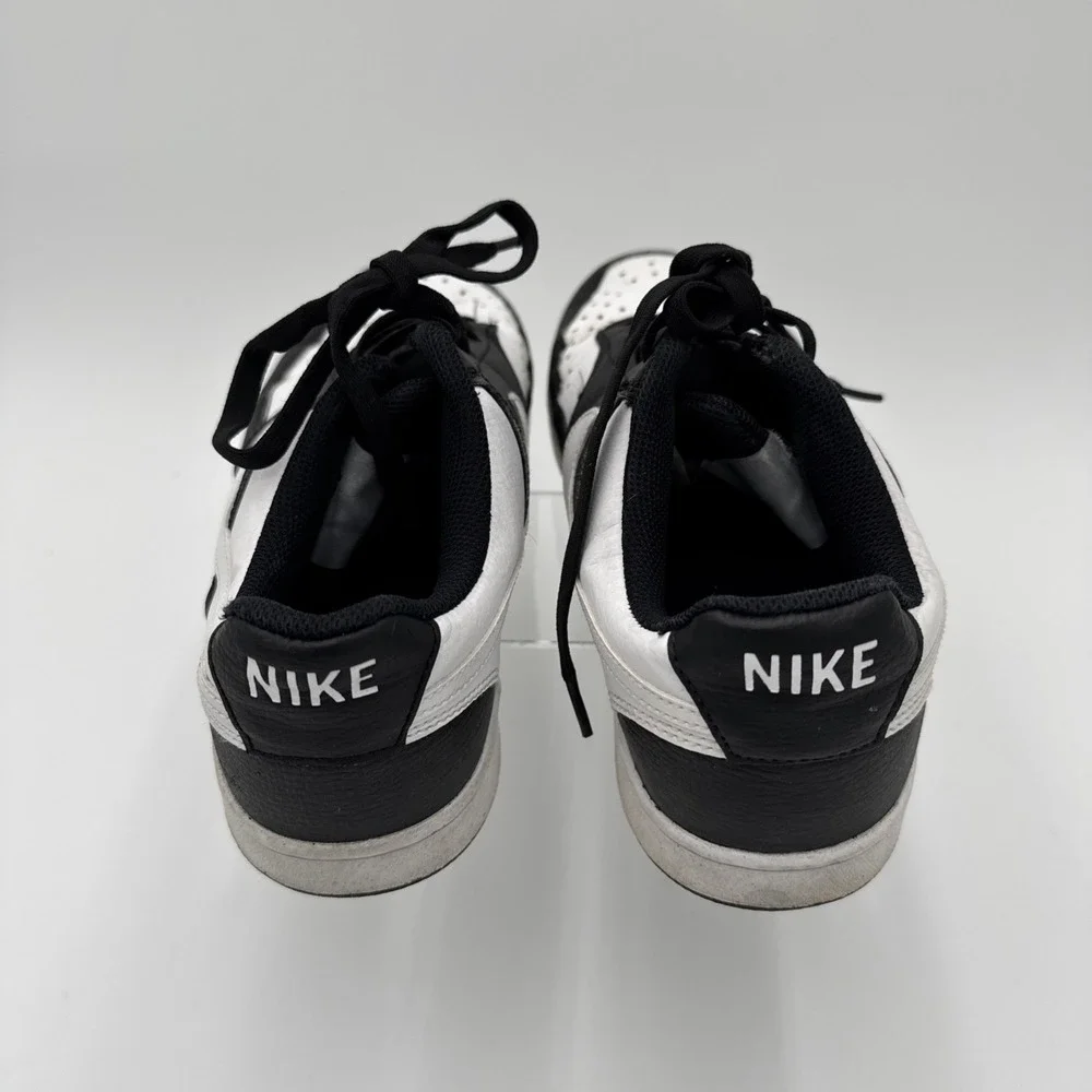 Nike court Vision Low Casual Shoes Men's White/Black‎ Used HM9862-001 Size 8.5